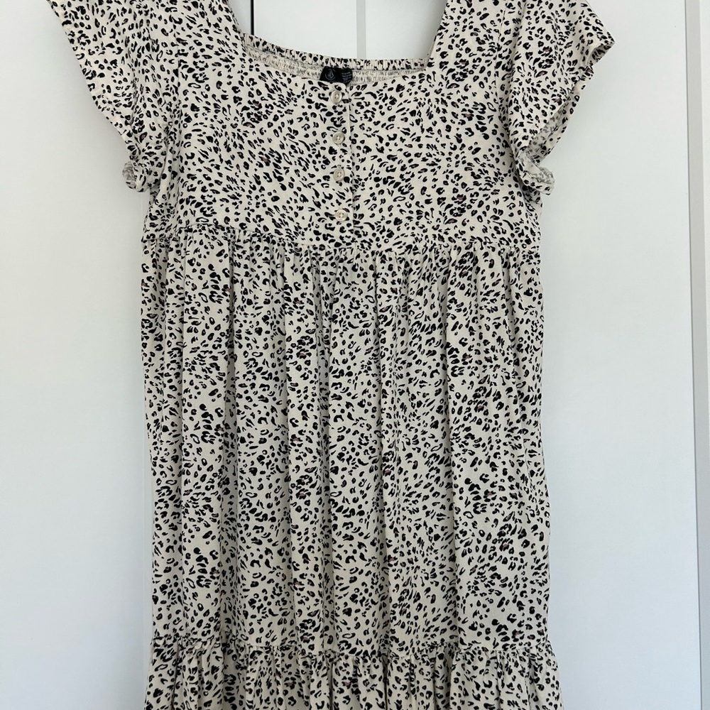 Volcom Black and White Patterned Dress